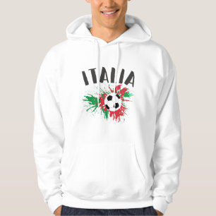 Italy Soccer Ball Grunge Flag Hoodie
