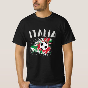 Italy Soccer Ball Grunge Flag T-Shirt