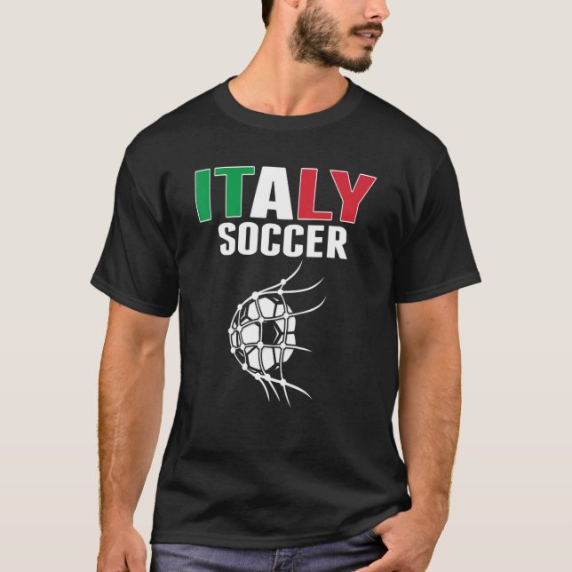 Italy Soccer Ball In Net Goal  Italian Football Su T-Shirt (Front)