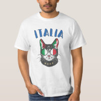 Italy Soccer Cat Mascot Italian Fan flag
