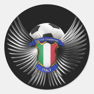 Italy Soccer Champions Classic Round Sticker