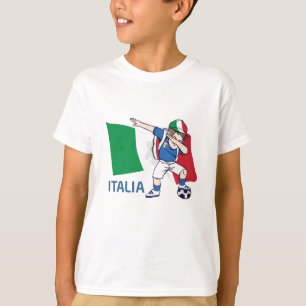Italy Soccer Fan Kid dabbing schoolboy T-Shirt
