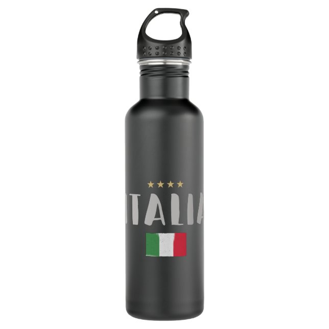Italy Soccer Football Fan Shirt Flag 710 Ml Water Bottle (Front)