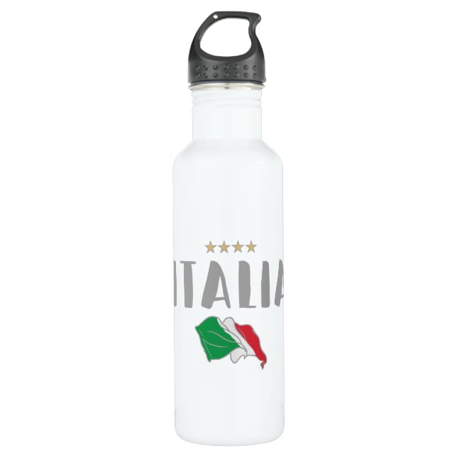Italy Soccer Football Fan Shirt Flag 710 Ml Water Bottle (Front)