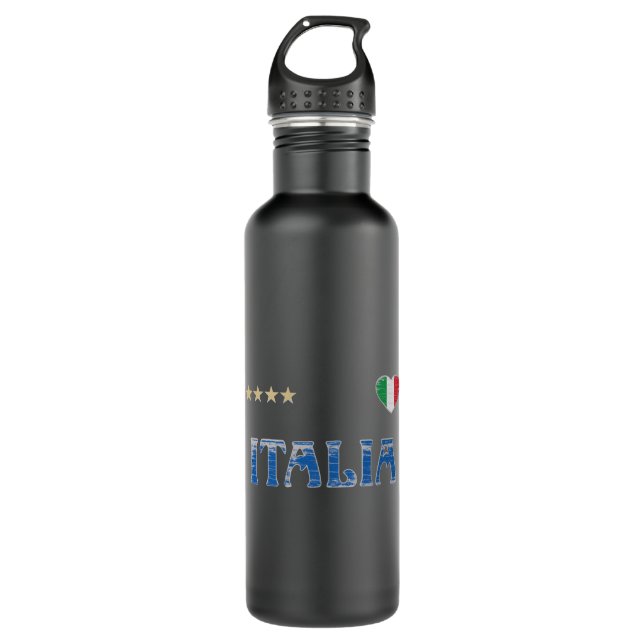 Italy Soccer Football Fan Shirt Flag 710 Ml Water Bottle (Front)