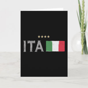 Italy Soccer Football Fan Shirt Flag Card