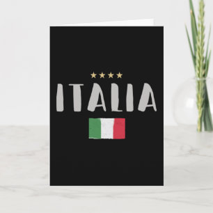 Italy Soccer Football Fan Shirt Flag Card
