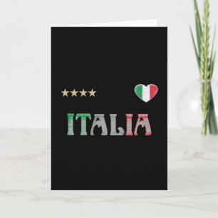 Italy Soccer Football Fan Shirt Flag Card