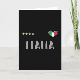 Italy Soccer Football Fan Shirt Flag Card