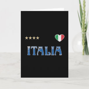 Italy Soccer Football Fan Shirt Flag Card