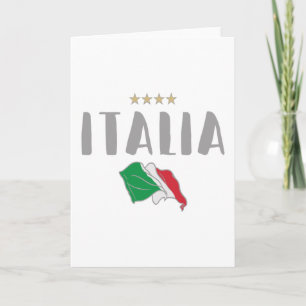Italy Soccer Football Fan Shirt Flag Card