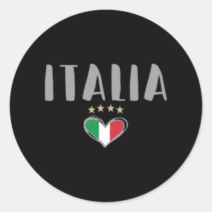 Italy Soccer Football Fan Shirt Flag Classic Round Sticker