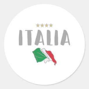 Italy Soccer Football Fan Shirt Flag Classic Round Sticker