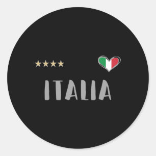 Italy Soccer Football Fan Shirt Flag Classic Round Sticker