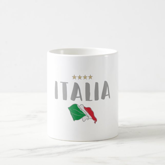 Italy Soccer Football Fan Shirt Flag Coffee Mug (Center)