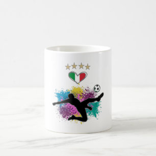 Italy Soccer Football Fan Shirt Flag Splash Coffee Mug