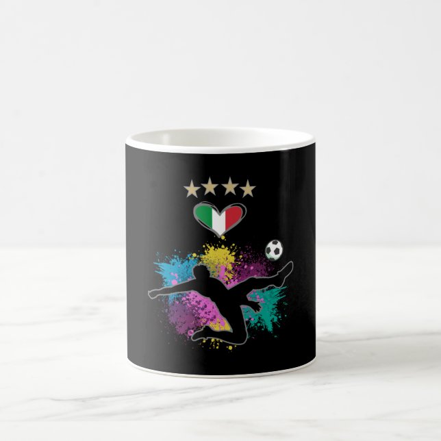 Italy Soccer Football Fan Shirt Flag Splash Coffee Mug (Center)