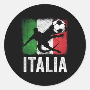 Italy Soccer Footbyll Fan Jersey Classic Round Sticker