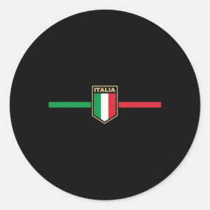 Italy Soccer Italia Footbyll Fan Classic Round Sticker
