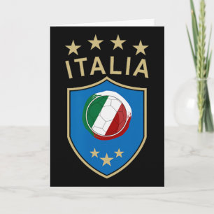 Italy Soccer - Italian Italia Flag Footbyll Player Card