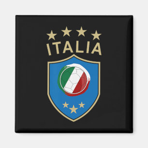 Italy Soccer - Italian Italia Flag Footbyll Player Magnet