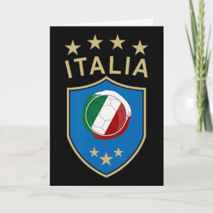 Italy Soccer - Italian Italia Flag Footll Player Card