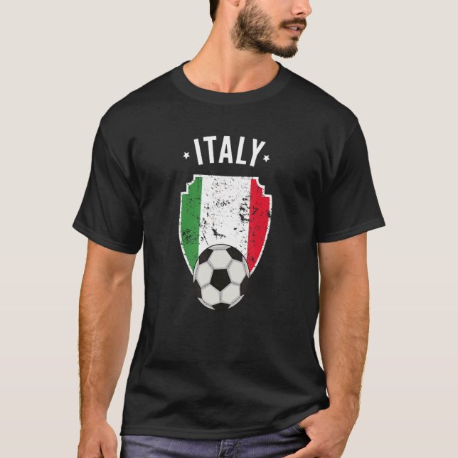 Italy Soccer Italy Flag Football Italian Pride Roo T-Shirt (Front)