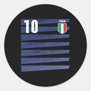 Italy Soccer Jersey Italia Footbyll Team Classic Round Sticker