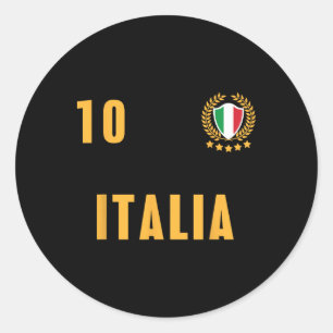 Italy Soccer Jersey Italia Footbyll Team Fun  Classic Round Sticker