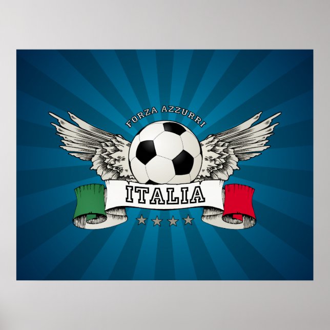 Italy Soccer National Team Supporter poster (Front)