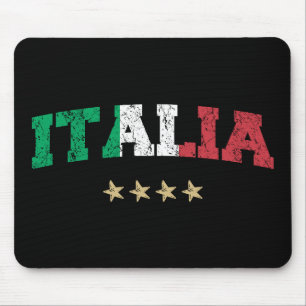Italy Soccer Shirt Football Fan Italian Flag Mouse Pad