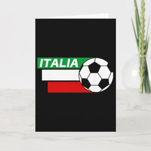 Italy Soccer Shirt. Italian Flag Colors Soccer Card