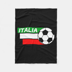 Italy Soccer Shirt Italian Flag Colors Soccer T Sh Fleece Blanket