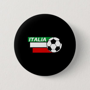 Italy Soccer Shirt. Italian Flag Colours Soccer 6 Cm Round Badge