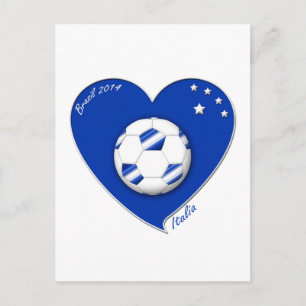 Italy Soccer Team. Fútbol de "ITALIA" 2014 Postcard
