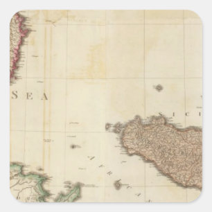 Italy South Square Sticker