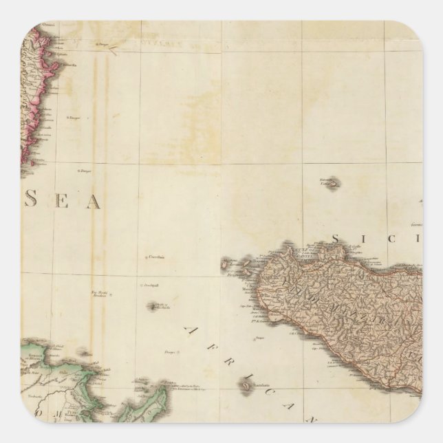 Italy South Square Sticker (Front)