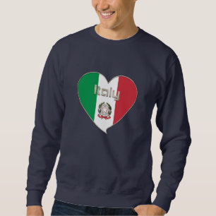 ITALY souvenir of heart and the flag tricolor Sweatshirt