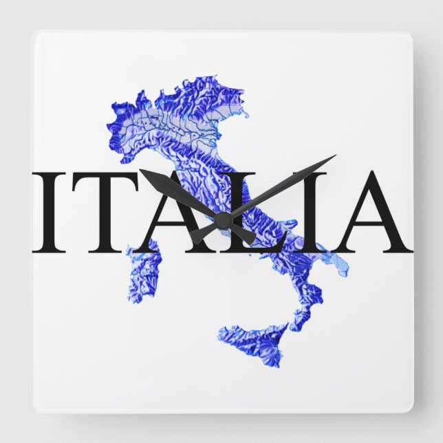 Italy Square Wall Clock (Front)