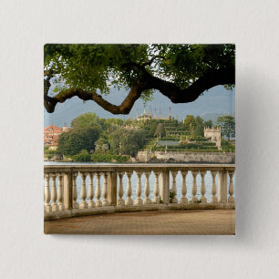 Italy, Stresa, Lake Maggiore, Isola Bella 15 Cm Square Badge