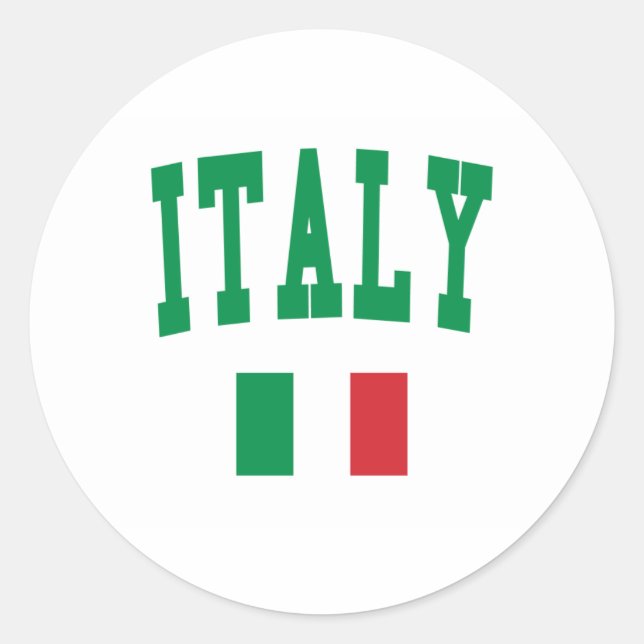 Italy Style Classic Round Sticker (Front)