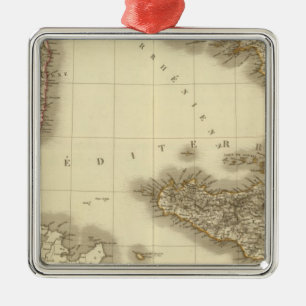 Italy, Switzerland, Illyria North Metal Ornament