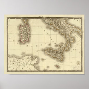 Italy, Switzerland, Illyria North Poster