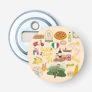 Italy Symbols Bottle Opener