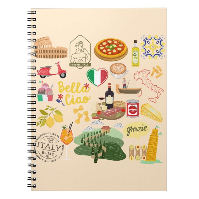 Italy Symbols Notebook (Front)