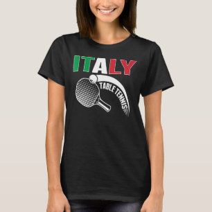 Italy Table Tennis Support Italian Ping Pong Tea T-Shirt