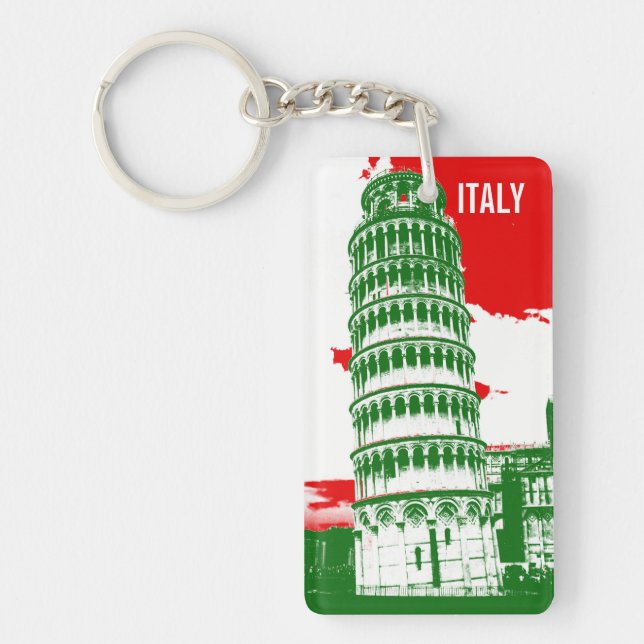 Italy | The Leaning Tower of Pisa Key Ring (Front)