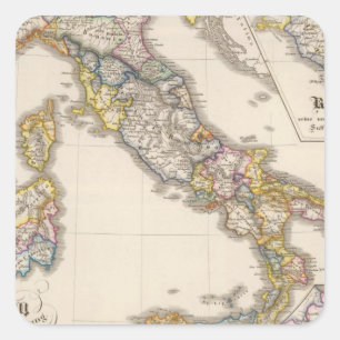 Italy to his ecclesiastical division square sticker