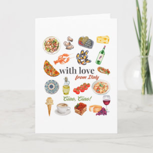 Italy Tourist Vacation Italian Food Seafood Rome S Card