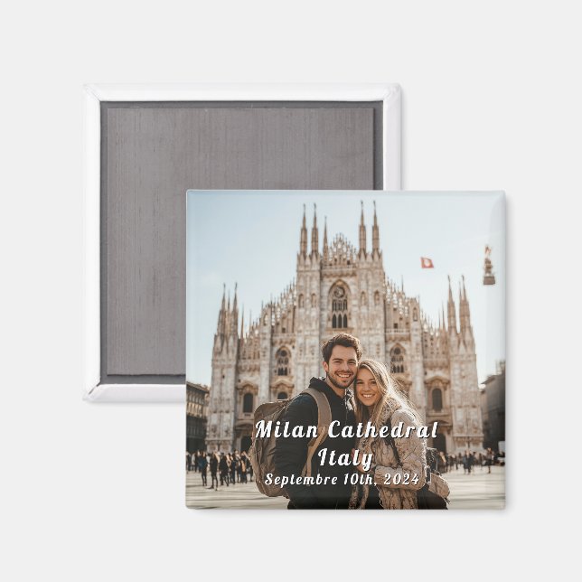 Italy Travel Custom Photo Souvenir Magnet (Front/Back)